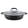 Hard Anodized Nonstick Everything Pan with Lid; 5 Quart; Onyx Black