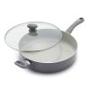 Savory Ceramic Nonstick Gray 5 Quart Saute Pan