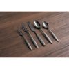 Black Sand & Mirror 18/0 Stainless Steel 20-piece Flatware Set; Service for 4