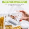 Kitchen Food Storage Container Set; Kitchen Pantry Organization and Storage with Easy Lock Lids; 5 Pack
