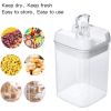 Kitchen Food Storage Container Set; Kitchen Pantry Organization and Storage with Easy Lock Lids; 5 Pack