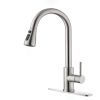 Kitchen Faucets With Pull Down Sprayer Stainless Steel Single Handle Single Hole For Kitchen Sink Faucet