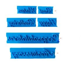 Handwritten birthday cake with writing stamper, lettering and baking printing (Option: 6 piece set)