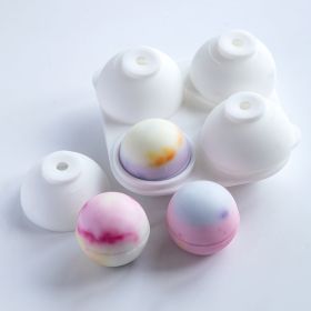 Four-ball Silicone Mold DIY Handmade Soap Silicone Mold Soap Mold (Color: White)