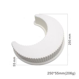 Moon Shape Silicone MMoon Shaped Fondant Cake Mousse Mould DIY Baking Mould (Color: White)