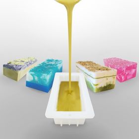 Silicone Thickened Soap Mold Handmade Soap Mold Rectangular Silicone Toast Mold Does Not Upset 1200ML Direct Sales (Option: 14 13 7 3cm500ML)