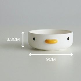 Pure Color Ceramic Rice Bowl Creative Cute Dish (Option: Chicken Plate)