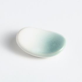 Kiln Retro Ceramic Chopstick Holder Pillow Shaped (Option: Gradient Green)