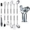 13 Piece Stainless Steel Kitchen Utensils Set with Utensil Holder