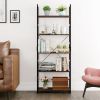 62.2 Inch Bookshelf; 5 Tier Storage Rack with Metal Frame Plant Display for Living Room Office