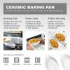 Set of 4 Oval 8"X5" Ceramic Lasagna Pans