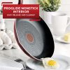 Nonstick Cookware; Set of 20; Red; Dishwasher Safe