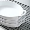Set of 4 Oval 8"X5" Ceramic Lasagna Pans